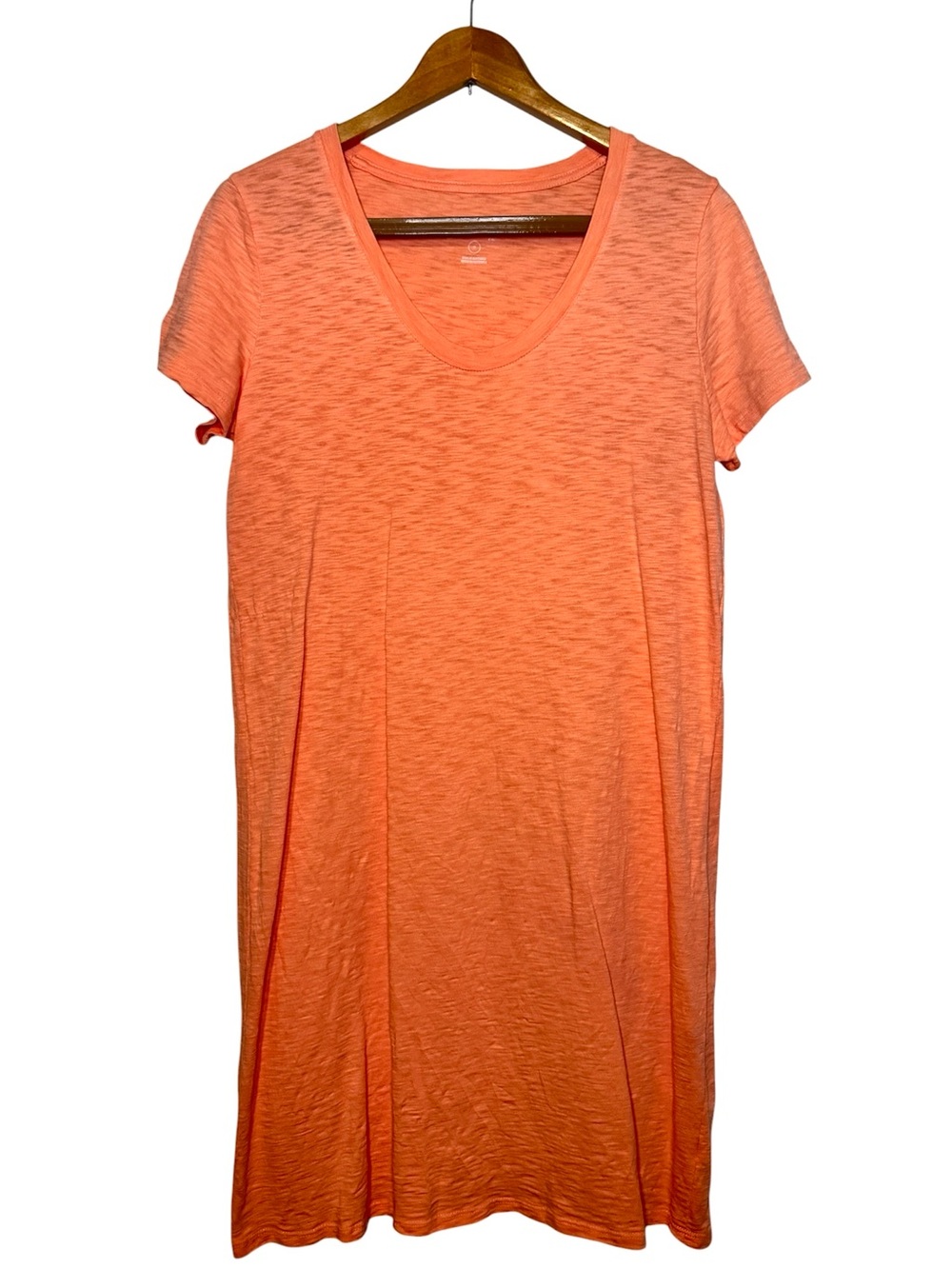 Universal Thread Women’s Short Sleeve Scoop Neck Tee‎ Dress Size M Orange Beach